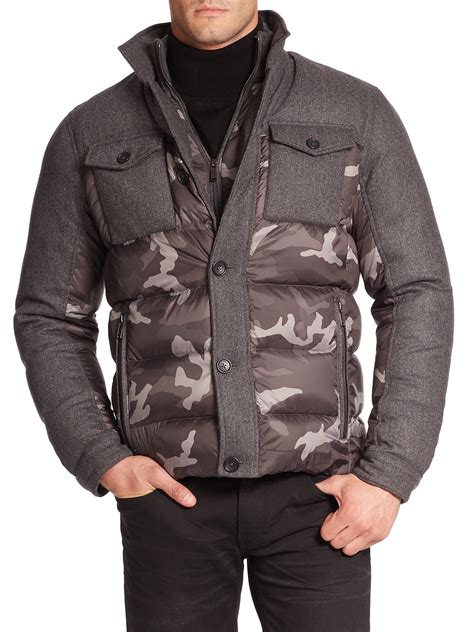 michael kors mantel camouflage|Michael Kors puffer coat.